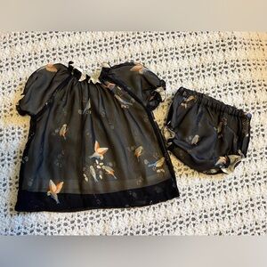 Mademoiselle a soho 24m birds
short sleeve top and bloomers